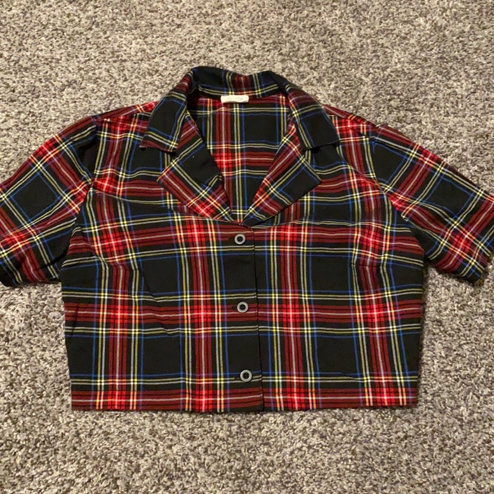 plad cropped brandy top